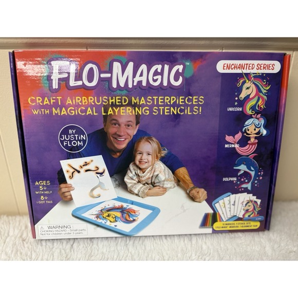 Flo-Magic Kids Enchanted Series Airbrush Marker Kit- 25-Piece‎ Kit Brand New - Picture 1 of 3